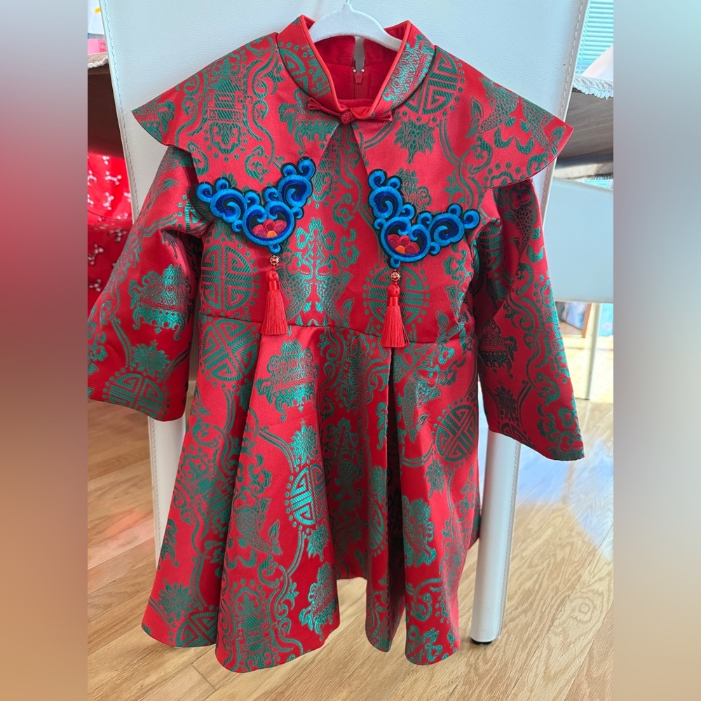 Chinese-Style Tailor-Made Dress Set (Dress + Matching Hair Clips) 5/6